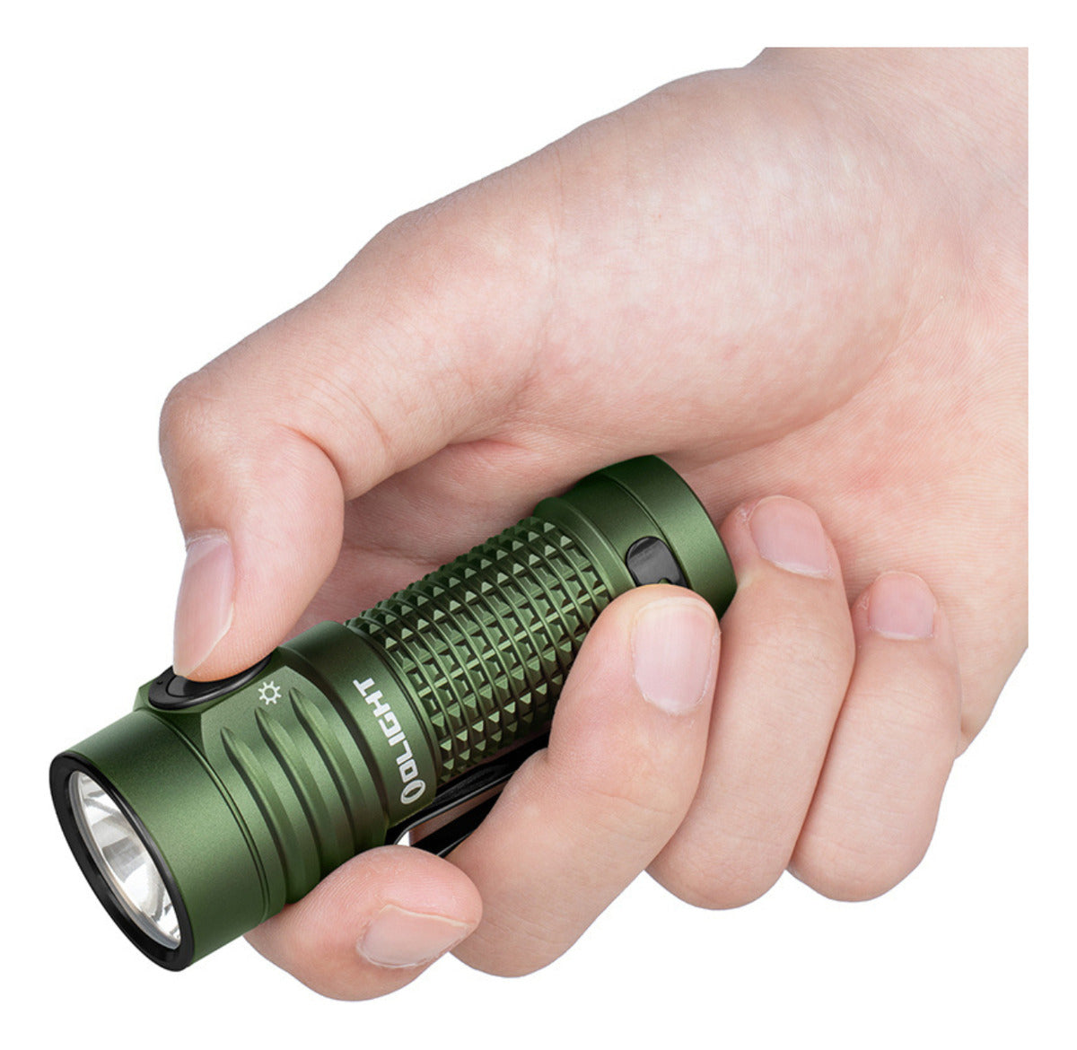 Lanterna Tática Olight Baton Turbo LED Verde 1000 lúmens Recarregável
