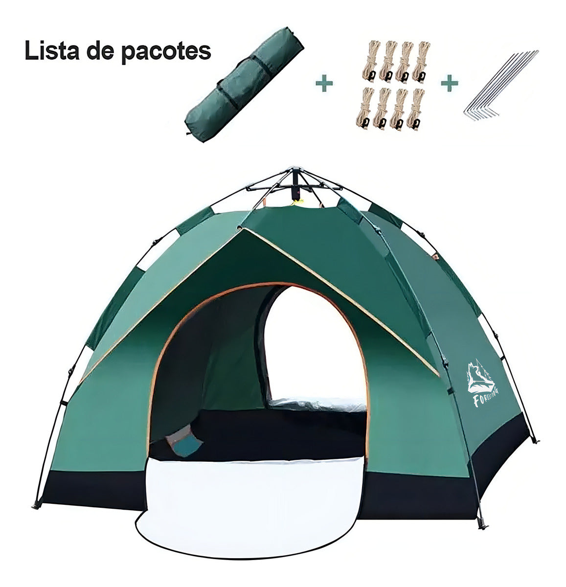 Barraca Camping Automática 2-3 Pessoas Acampamento Barraca Para Acampar, 210*160*100cm Tecido Oxford