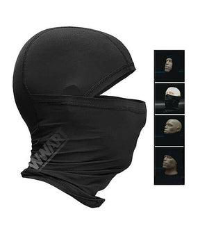 Balaclava Tática Articulada Preta Costura Plana